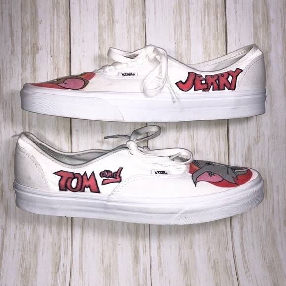 Tom and Jerry Custom Painted Vans ONE OF A KIND 11 - Picture 4 of 8